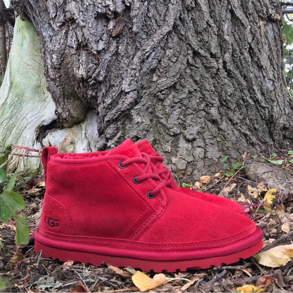 UGG Red Neumel Ankle Boots Size 6 - Picture 2 of 9